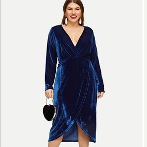 Blue Velvet Dress